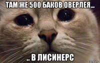 там же 500 баков оверлея... .. в лисинерс