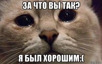 за что вы так? я был хорошим:(