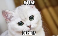 я тебе верила