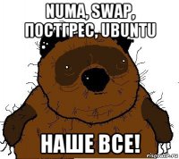 numa, swap, постгрес, ubuntu наше все!