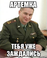 Артемка Тебя уже заждались