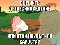 Выучить древесиноведение, или отпизжусь,типо сароста?