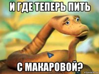 и где теперь пить с макаровой?