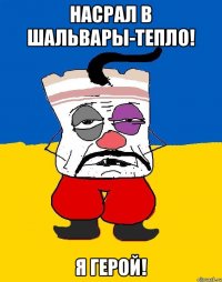 Насрал в шальвары-тепло! Я герой!