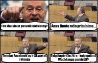 Tas klausia ar pasveikinai Mantą? Anas žinutę rašo priminimo... Ten dar Facebook'as ir Skype'as rėkauja Taigi lapkričio 24-a - kaip galima Wachtangą pamiršti?