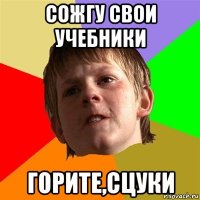 сожгу свои учебники горите,сцуки