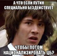 а что если путин специально бездействует чтобы потом национализировать цб?