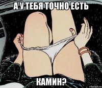 а у тебя точно есть камин?