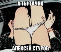 а ты точно алексей стуров