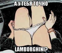 а у тебя точно lamborghini?