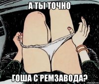 а ты точно гоша с ремзавода?