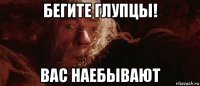 бегите глупцы! вас наебывают