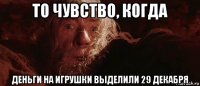 то чувство, когда деньги на игрушки выделили 29 декабря