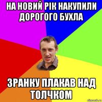 на новий рік накупили дорогого бухла зранку плакав над толчком