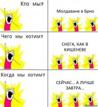 Молдаване в Брно Снега, как в Кишеневе Сейчас... А лучше завтра...