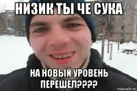 низик ты че сука на новый уровень перешел????