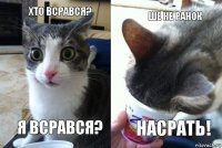 хто всрався? я всрався? ше не ранок насрать!