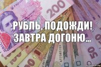 Рубль, подожди! Завтра догоню...