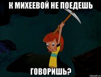 к михеевой не поедешь говоришь?