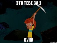 это тебе за 2 сука