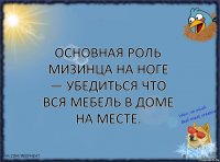 Основная роль мизинца на ноге — убедиться что вся мебель в доме на месте.