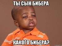 ты сын бибера какого бибера?