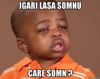 igari lasa somnu care somn ?