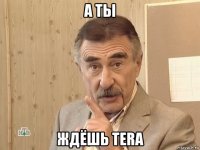 а ты ждёшь tera