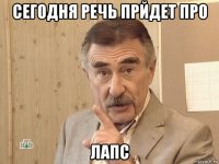 сегодня речь прйдет про лапс