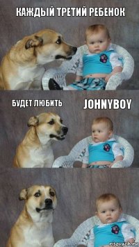 Каждый третий ребенок Будет любить Johnyboy