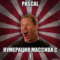 pascal нумерация массива с 1