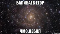 балибаев егор чмо,дебил