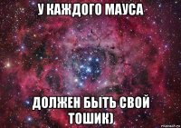 у каждого мауса должен быть свой тошик)