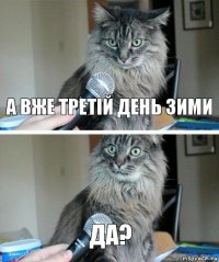 А вже третій день зими да?