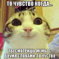 то чувство когда... ты смотришь мемы с двумя словами: то чуство