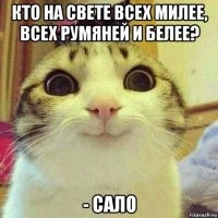 кто на свете всех милее, всех румяней и белее? - сало