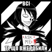 всі ті, що вже робили