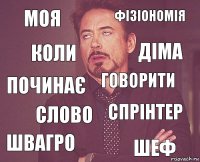 моя фізіономія починає швагро спрінтер говорити слово шеф коли діма