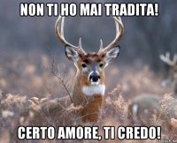 non ti ho mai tradita! certo amore, ti credo!