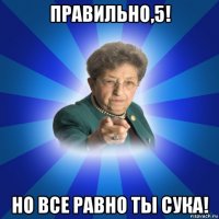 правильно,5! но все равно ты сука!