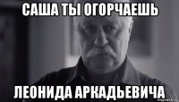 саша ты огорчаешь леонида аркадьевича