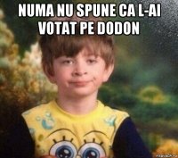 numa nu spune ca l-ai votat pe dodon 