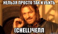 нельзя просто так и убить (chell)челл