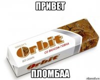 привет пломбаа