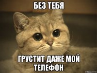 без тебя грустит даже мой телефон