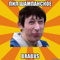 пил шампанское brabus