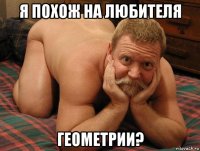 я похож на любителя геометрии?