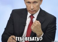  тебе вебать ?