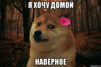 я хочу домой наверное