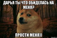 дарья ты что обиделась на меня? прости меня))